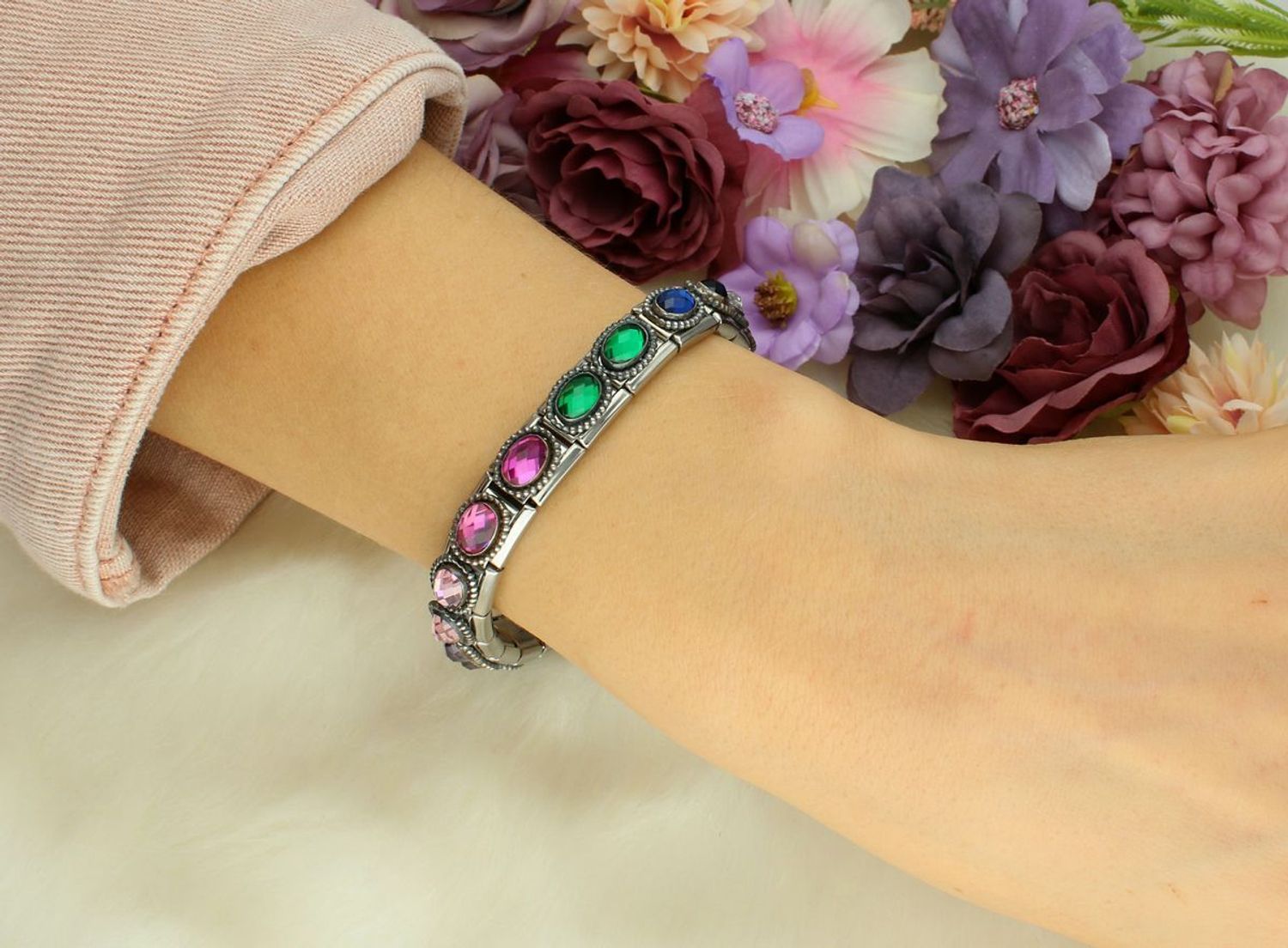 Nomination Link 925 zawieszka srebro Różowa cyrkonia 330607 003.jpg